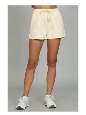 Gold Hinge Butter Yellow Drawstring Sweat Short Small